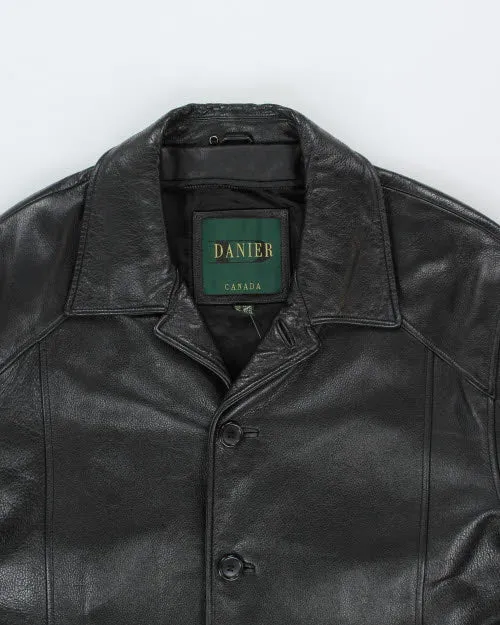 Vintage 90's Danier Oversized Leather Button Up Jacket - XL sold by Rokit product image thumbnail 3