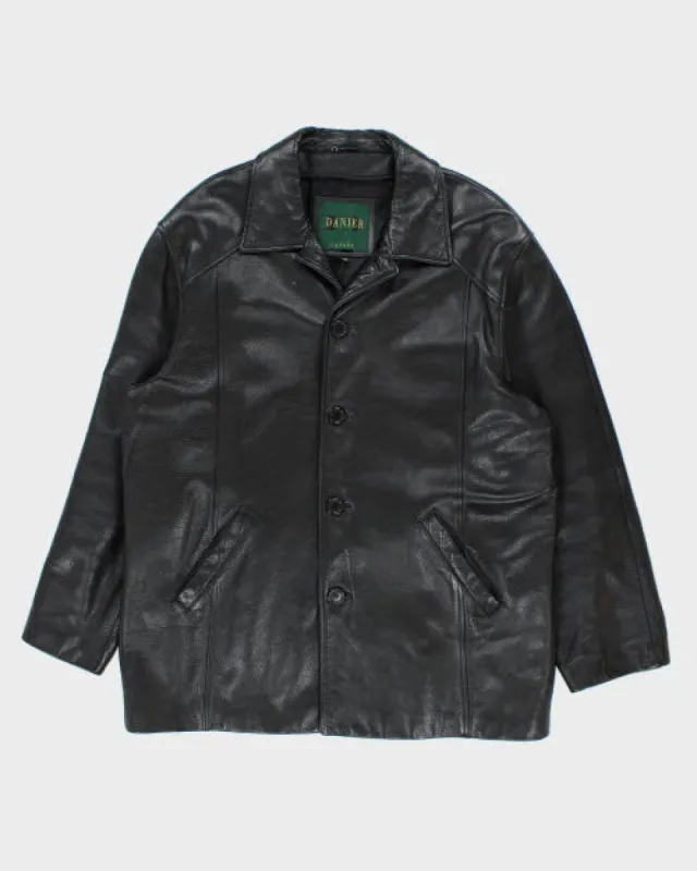 Vintage 90's Danier Oversized Leather Button Up Jacket - XL sold by Rokit