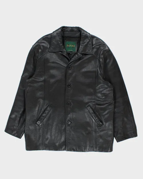 Vintage 90's Danier Oversized Leather Button Up Jacket - XL sold by Rokit