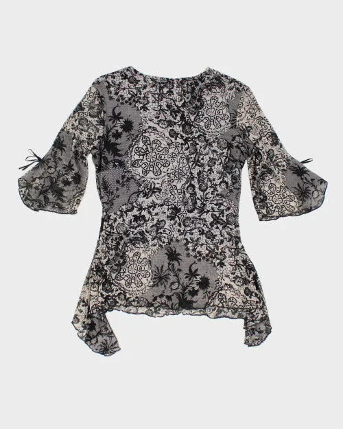 Y2k 00s Pattern Mesh Top - M sold by Rokit product image thumbnail 2