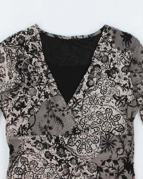 Y2k 00s Pattern Mesh Top - M sold by Rokit product image thumbnail 3