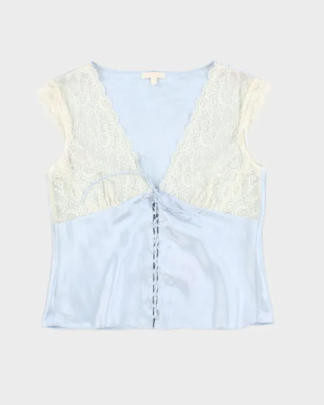 Vintage 90s Cherie Lace Up Top - M sold by Rokit