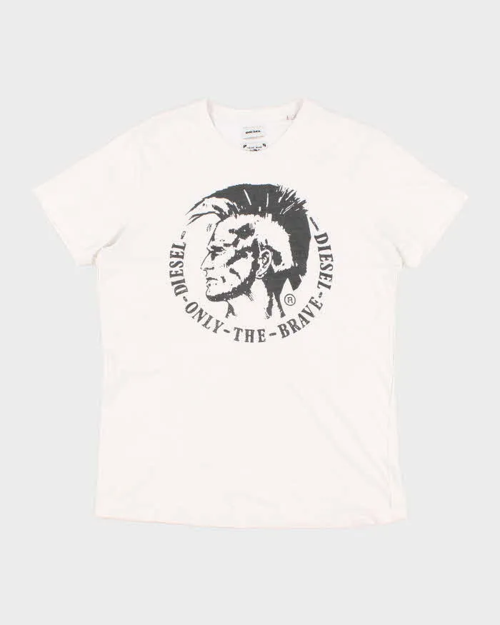 Diesel White T-Shirt - M sold by Rokit