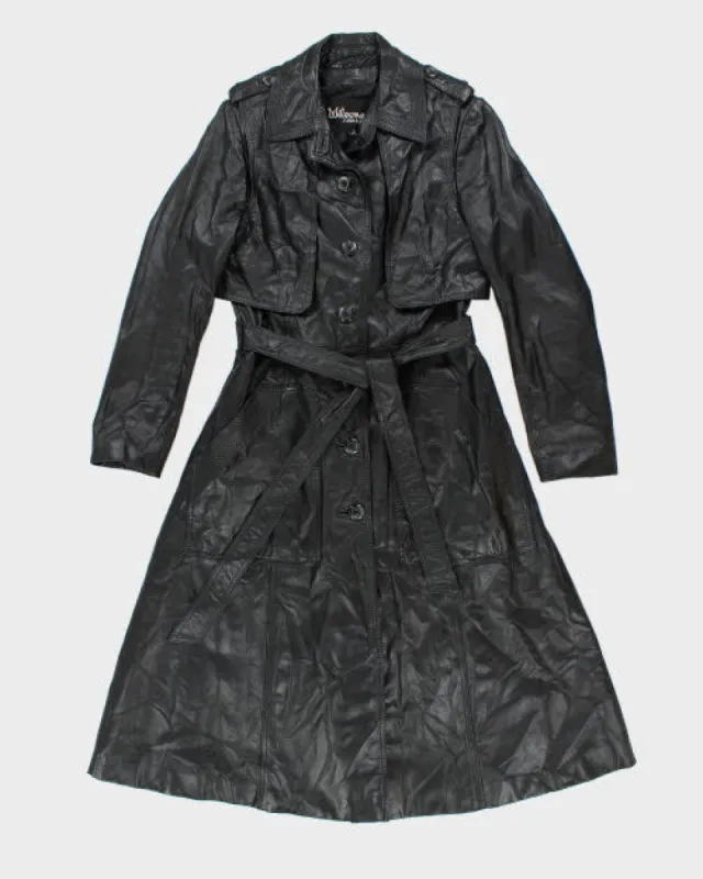 Vintage 90's Wilsons Leather Button Up Over Coat - M sold by Rokit