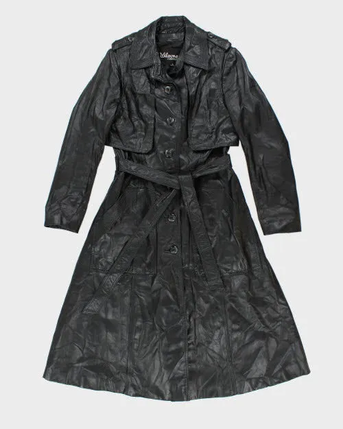 Vintage 90's Wilsons Leather Button Up Over Coat - M sold by Rokit