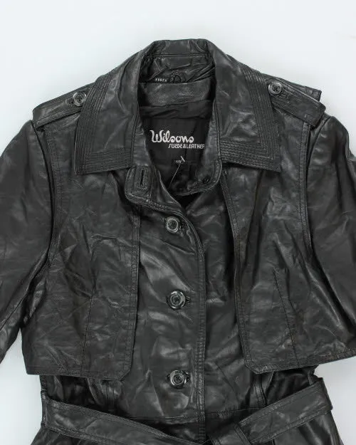 Vintage 90's Wilsons Leather Button Up Over Coat - M sold by Rokit product image thumbnail 3
