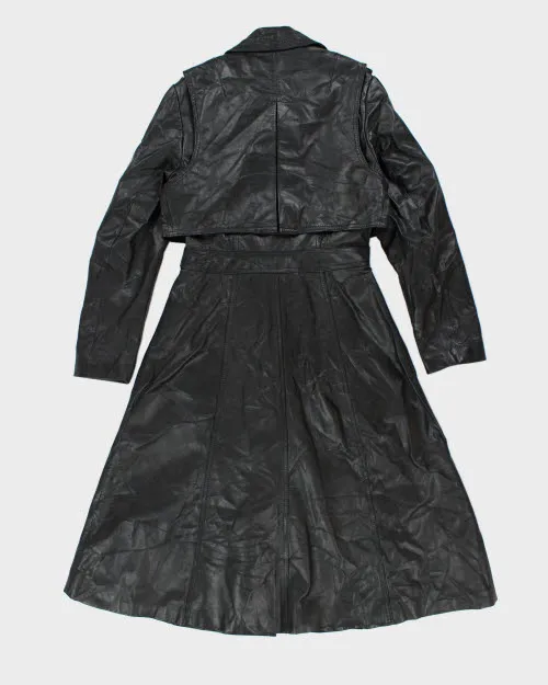 Vintage 90's Wilsons Leather Button Up Over Coat - M sold by Rokit product image thumbnail 2