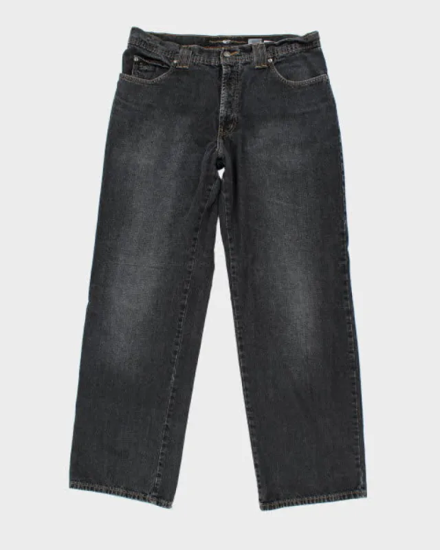 Vintage Point Zero Baggy Dark Wash Denim Jeans - W34 L32 sold by Rokit