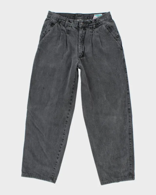 Vintage 90's Pleated Baggy Grey Wash Denim Jeans - W30 L26 sold by Rokit