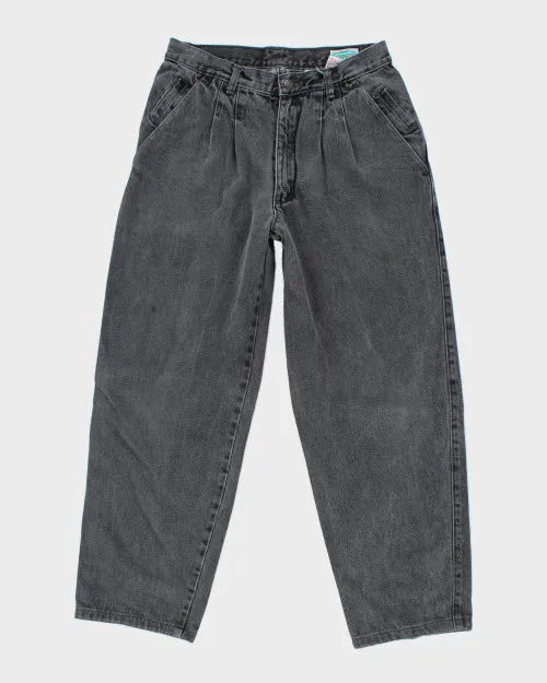 Vintage 90's Pleated Baggy Grey Wash Denim Jeans - W30 L26 sold by Rokit