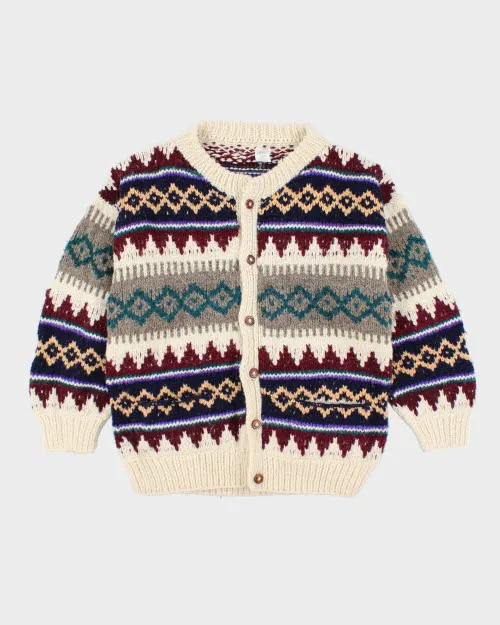 Vintage 80's Las Americas Chunky Button Up Wool Cardigan - XL sold by Rokit