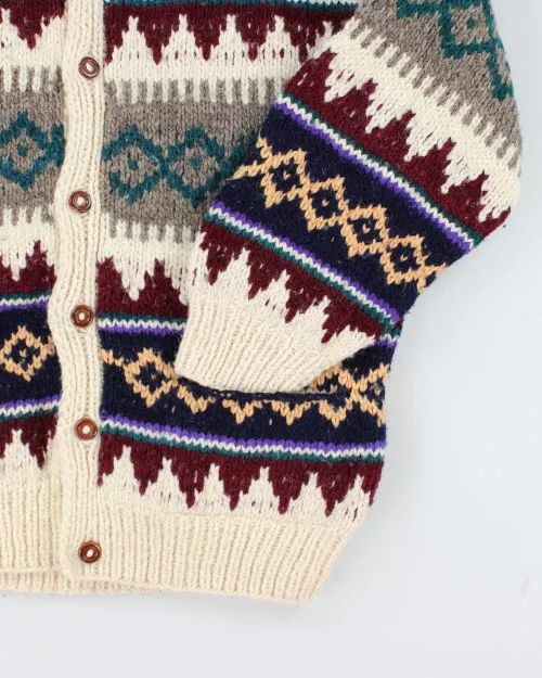 Vintage 80's Las Americas Chunky Button Up Wool Cardigan - XL sold by Rokit product image thumbnail 4