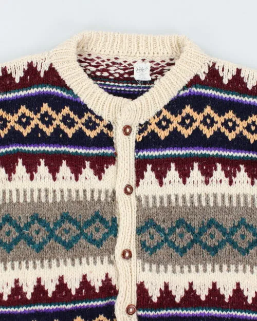 Vintage 80's Las Americas Chunky Button Up Wool Cardigan - XL sold by Rokit product image thumbnail 3