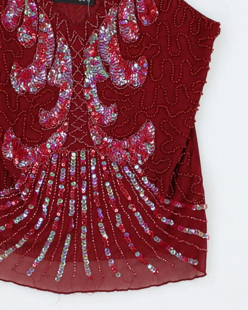 Y2k 00s Sequin Mesh Cami - S sold by Rokit product image thumbnail 4