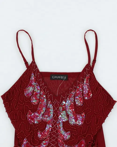 Y2k 00s Sequin Mesh Cami - S sold by Rokit product image thumbnail 3