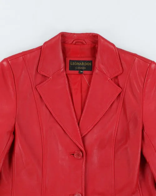 Vintage 90's Double Breasted Leather Jacket - M sold by Rokit product image thumbnail 3