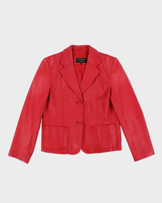 Vintage 90's Double Breasted Leather Jacket - M sold by Rokit