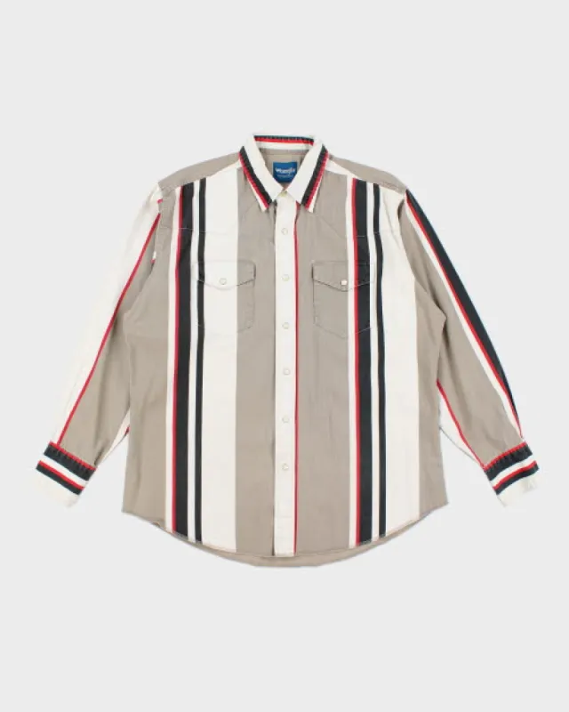 Vintage Wrangler Striped Flannel Shirt - L sold by Rokit