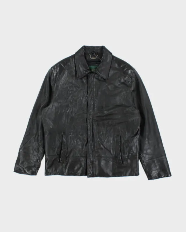 Vintage 90's Danier Oversized Leather Zip Up Jacket - L sold by Rokit