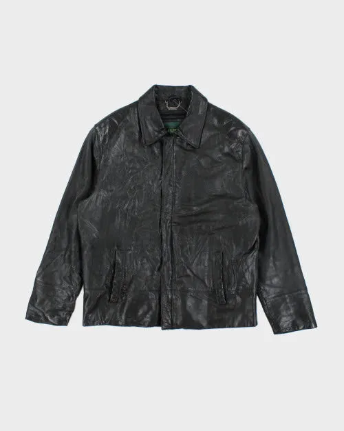 Vintage 90's Danier Oversized Leather Zip Up Jacket - L sold by Rokit