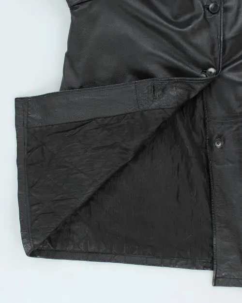 Vintage Oversized Heavyweight Hooded Leather Jacket - M sold by Rokit product image thumbnail 5