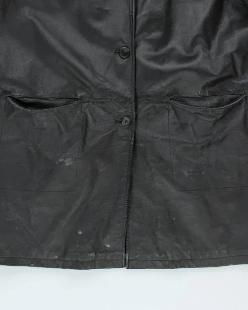 Vintage Oversized Heavyweight Hooded Leather Jacket - M sold by Rokit product image thumbnail 4