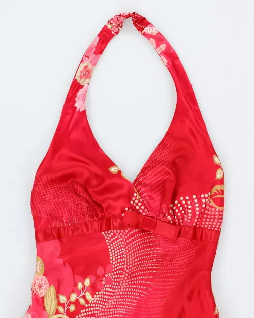 Y2k 00s B. Smart Floral Halter Dress - S sold by Rokit product image thumbnail 4