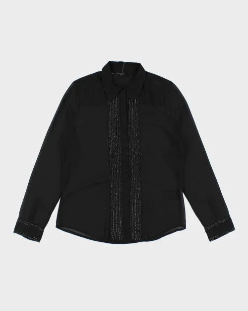 Guess Sheer Beaded Blouse - S sold by Rokit