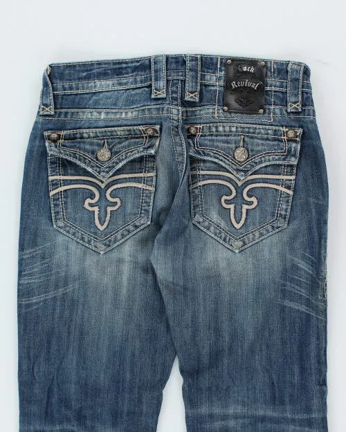 Vintage Y2K Rock Revival Gothic Style Medium Wash Jeans - W31 L30 sold by Rokit product image thumbnail 4