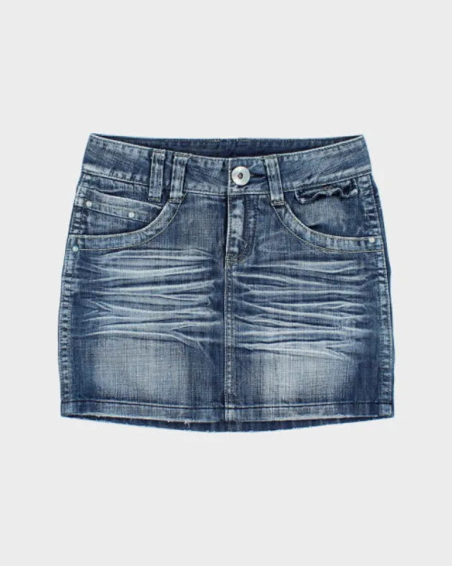 Y2k 00s Denim Skirt - S sold by Rokit