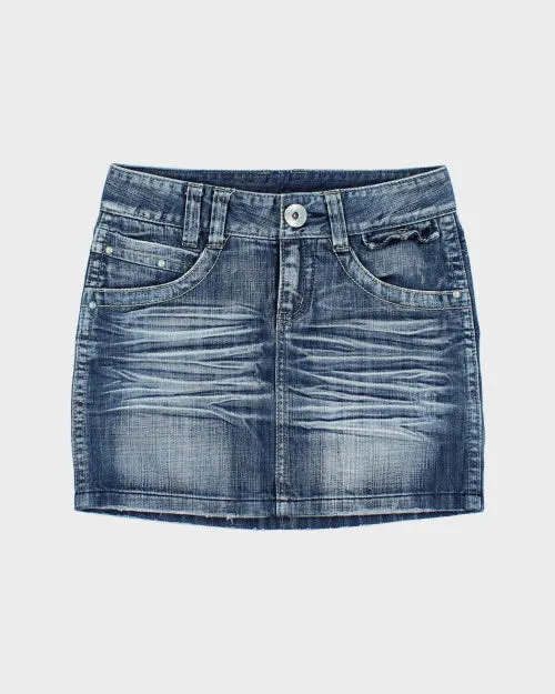 Y2k 00s Denim Skirt - S sold by Rokit