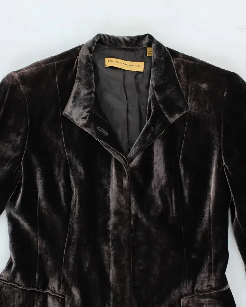 Vintage Donna Karen Velvet Long Coat - S sold by Rokit product image thumbnail 3