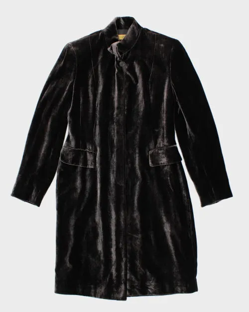 Vintage Donna Karen Velvet Long Coat - S sold by Rokit