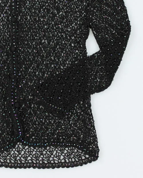 Y2k 00s Crochet Beaded Cardigan - M sold by Rokit product image thumbnail 4