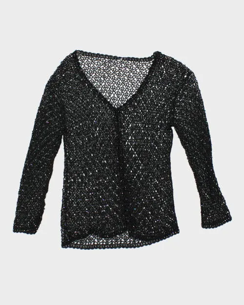 Y2k 00s Crochet Beaded Cardigan - M sold by Rokit product image thumbnail 2