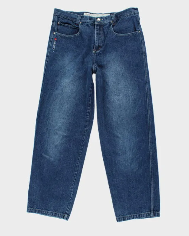 Vintage 2000's Baggy Logik Dark Wash Denim Jeans - W34 L32 sold by Rokit