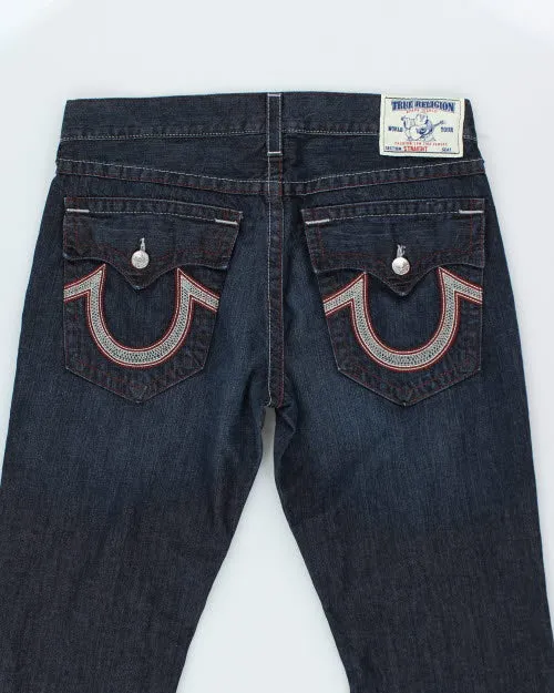 Vintage Y2K True Religion Straight Fit Dark Wash Jeans - W38 L32 sold by Rokit product image thumbnail 4
