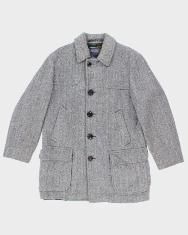 Vintage Pendleton Virgin Wool Button Up Overcoat - M sold by Rokit