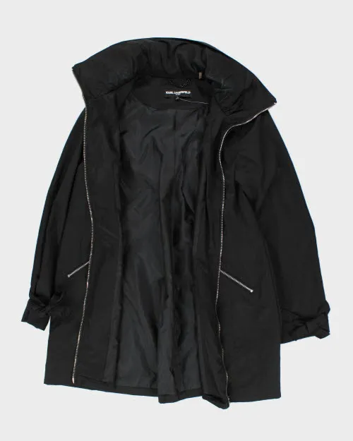 Vintage Karl Lagerfeld Paris Women's Hidden Hood Rain Jacket - M sold by Rokit product image thumbnail 5