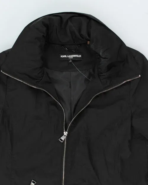 Vintage Karl Lagerfeld Paris Women's Hidden Hood Rain Jacket - M sold by Rokit product image thumbnail 3