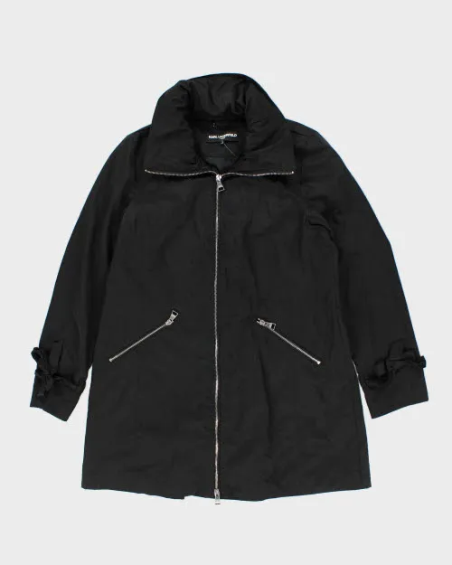 Vintage Karl Lagerfeld Paris Women's Hidden Hood Rain Jacket - M sold by Rokit
