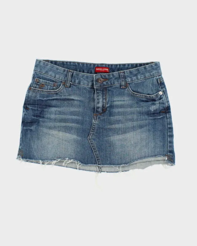 Y2k 00s Guess Denim Skirt - XS sold by Rokit