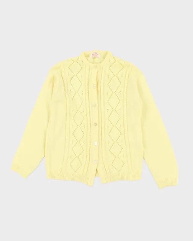 Vintage Yellow Cardigan - S sold by Rokit