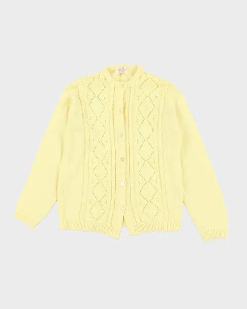 Vintage Yellow Cardigan - S sold by Rokit
