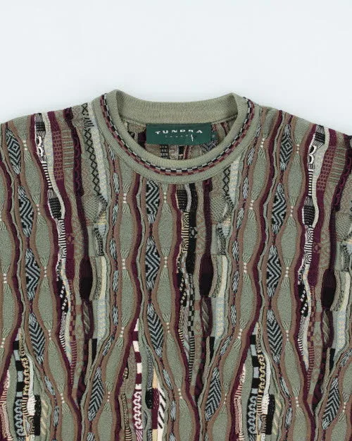 Vintage 90's Tundra Patterned Knit Jumper - M sold by Rokit product image thumbnail 3