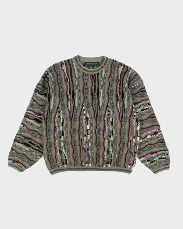 Vintage 90's Tundra Patterned Knit Jumper - M sold by Rokit