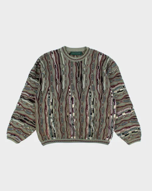 Vintage 90's Tundra Patterned Knit Jumper - M sold by Rokit