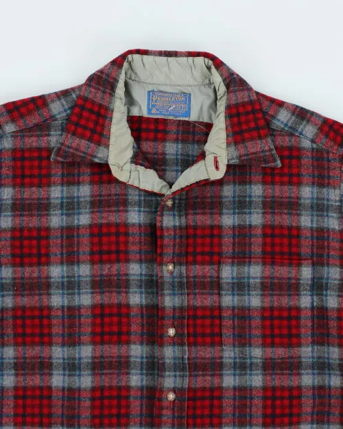 Vintage 80's Pendleton Plaid Flannel Shirt - L sold by Rokit product image thumbnail 3
