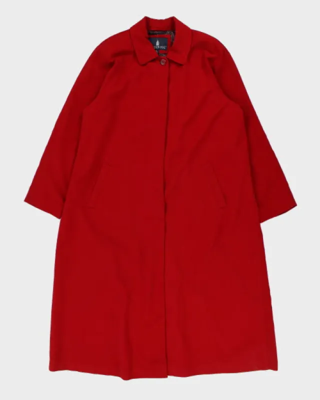London Fog Red Trench Coat - L sold by Rokit