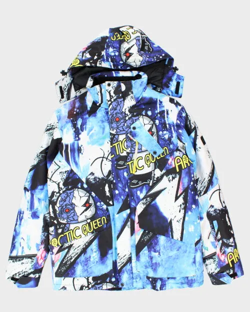 Vintage Arctic Queen All Over Print Hooded Puffer Jacket - XL sold by Rokit